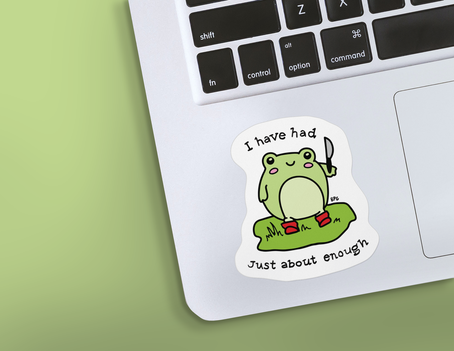 Had Enough Frog - Funny Frog Vinyl Sticker