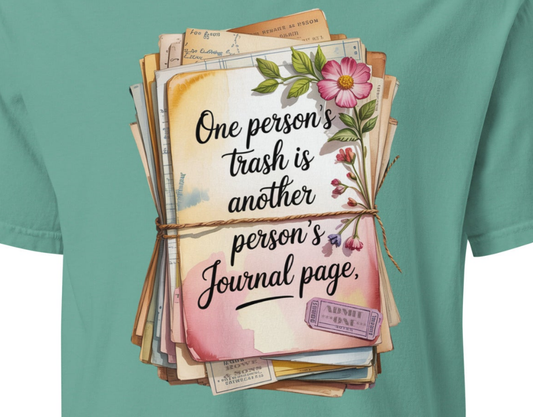 One Person's Trash Is Another Person's Journal Page Junk Journal Lover Tee