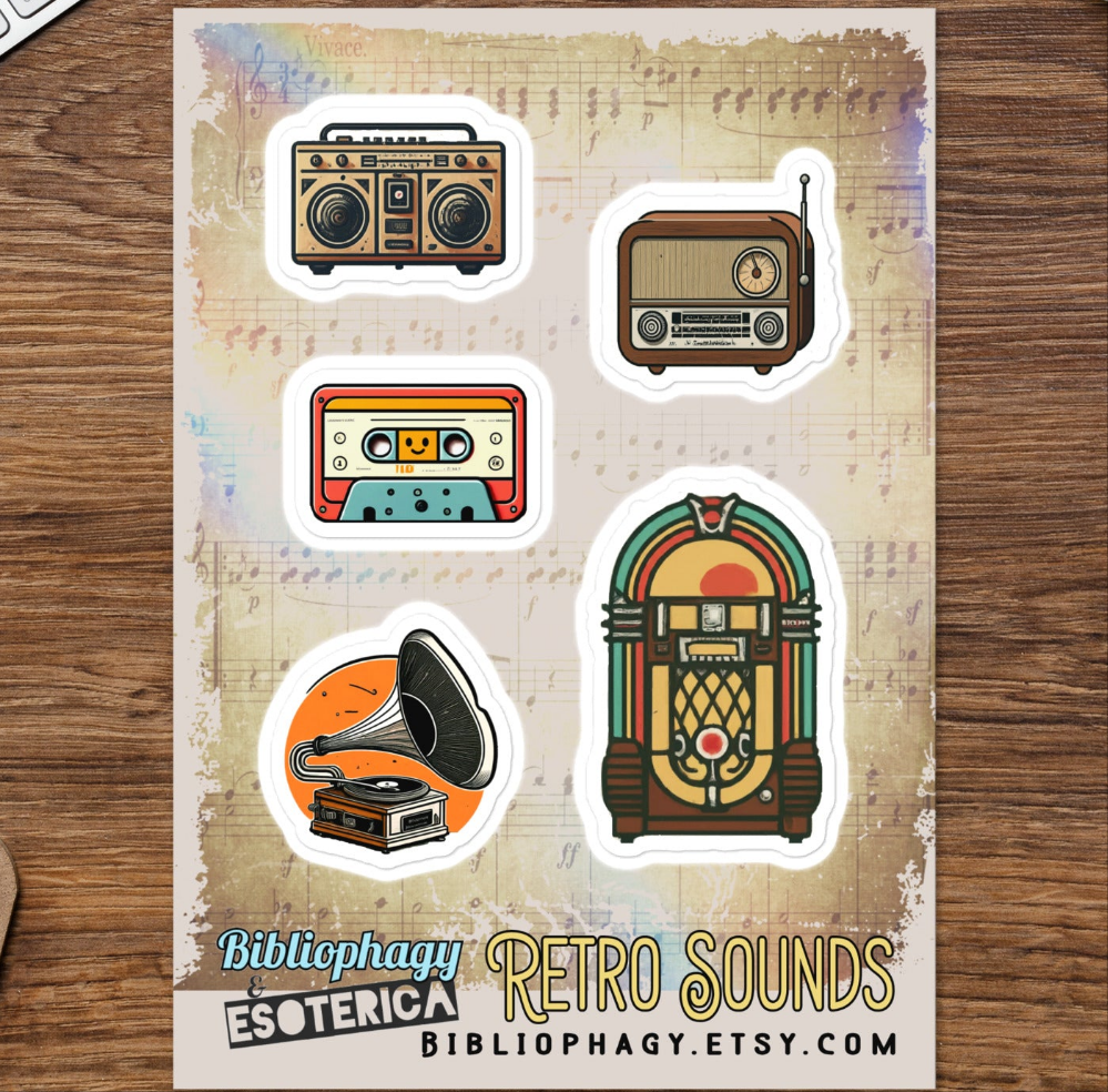 Retro Sounds Sticker Sheet 🎶