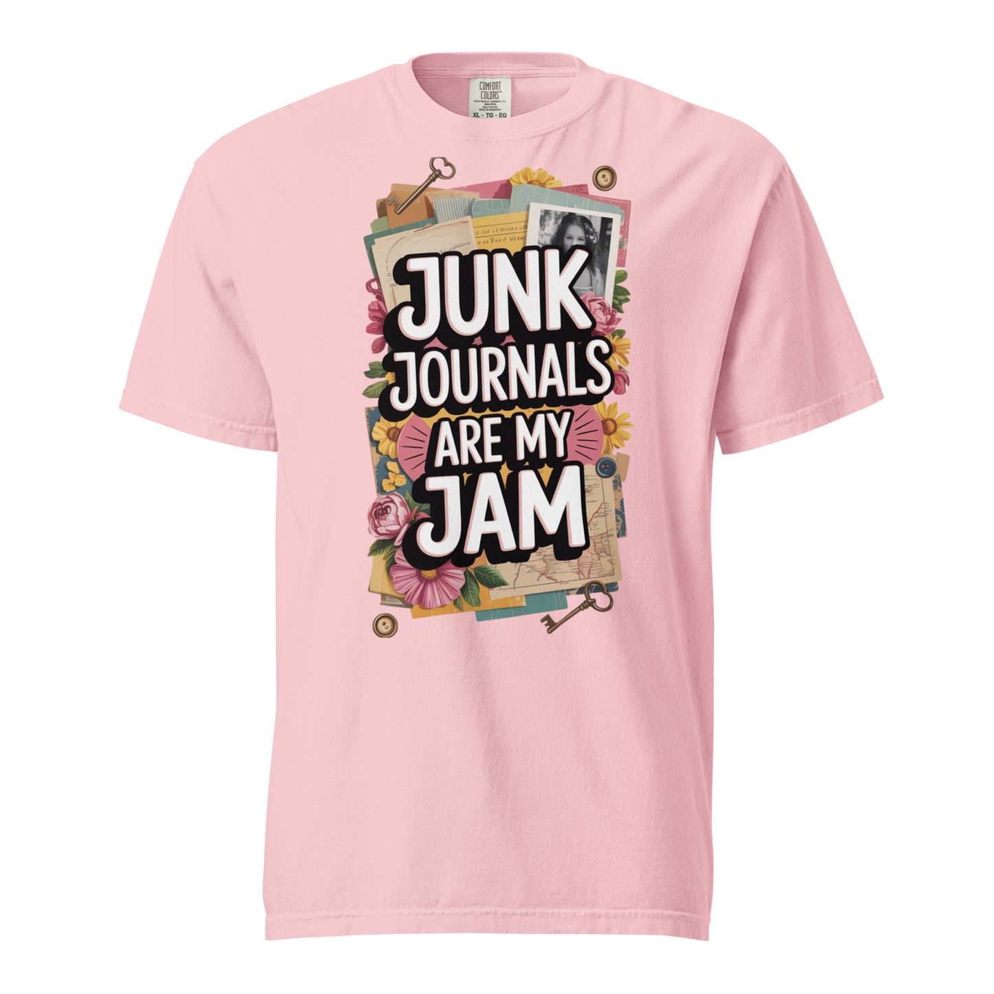 Junk Journals are my Jam t-shirt in blossom.