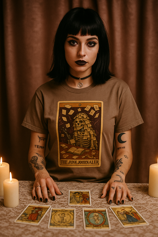 The Junk Journaler Tarot Card T-Shirt for Junk Journal Lovers & Crafters