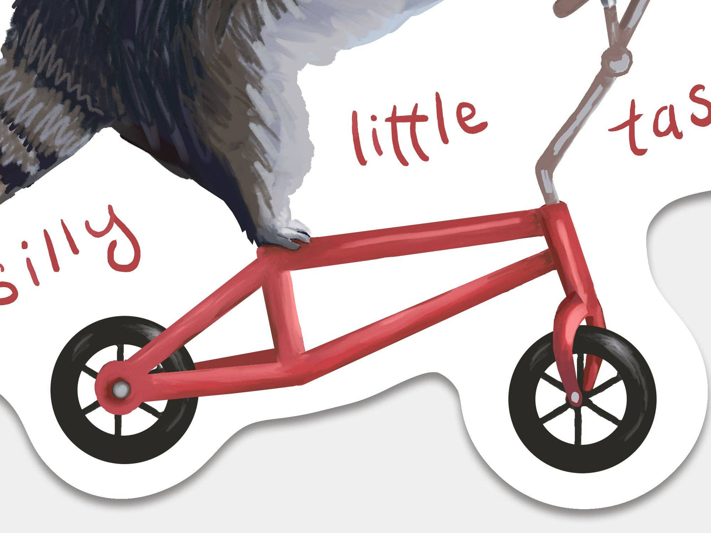 Raccoon on Bike Sticker
