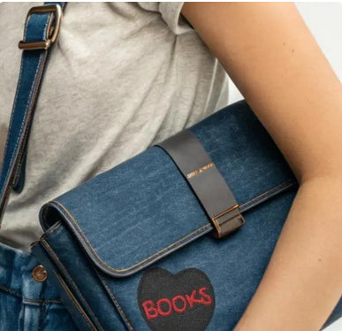 "Books" Black Heart Patch for Book Lovers