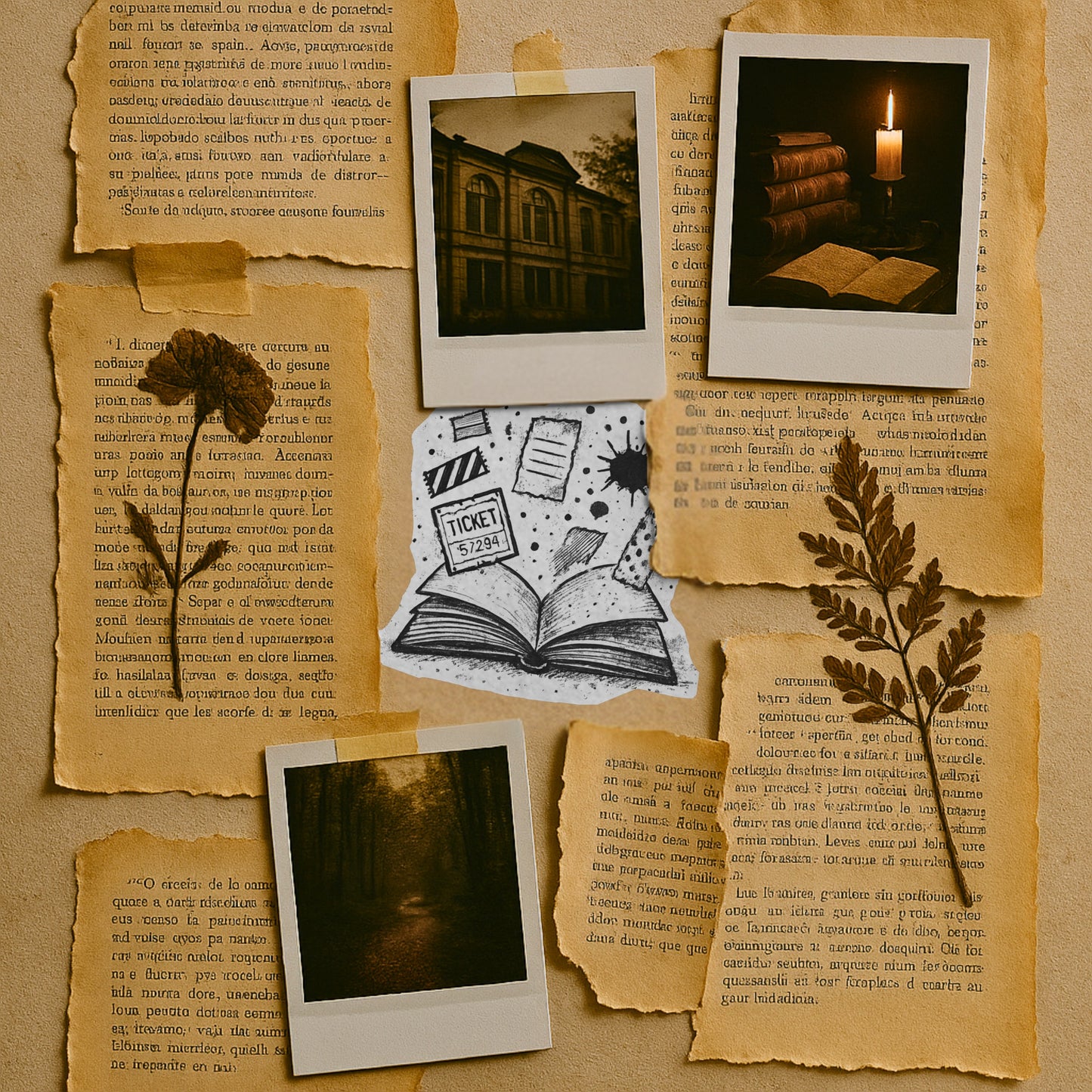 Junk Journal Icon Sticker (Grungy version)