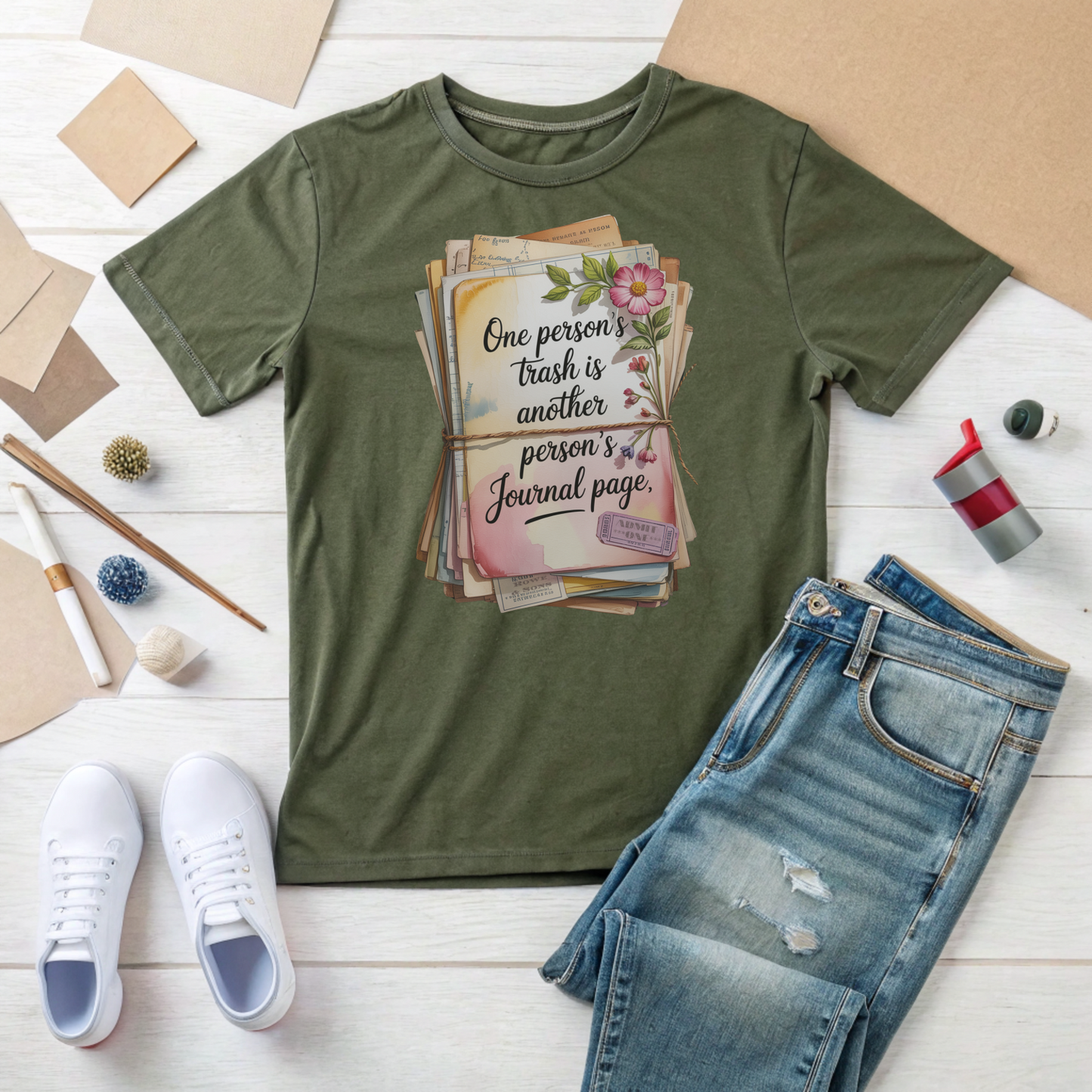 One Person's Trash Is Another Person's Journal Page Junk Journal Lover Tee