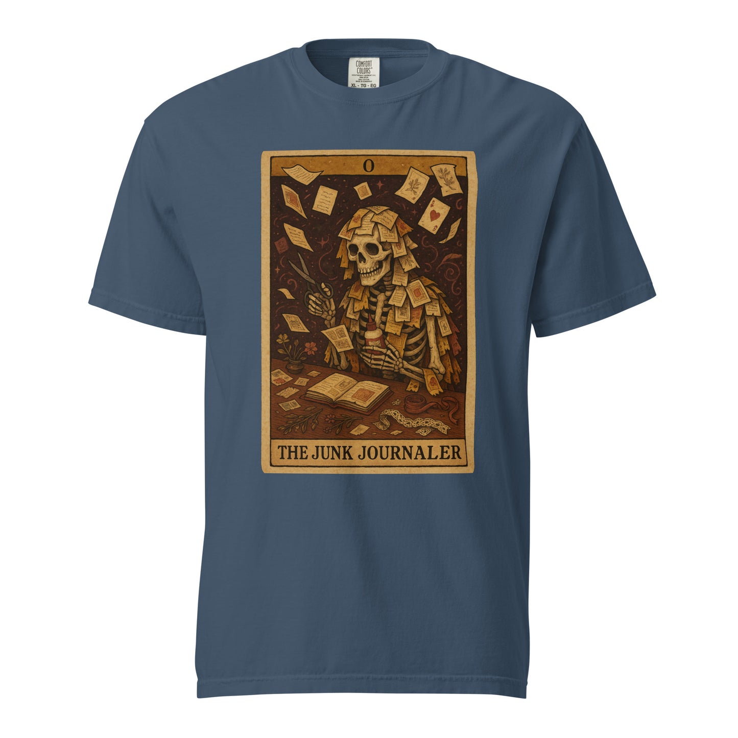 Junk Journaler Tarot Card T-shirt in Midnight.