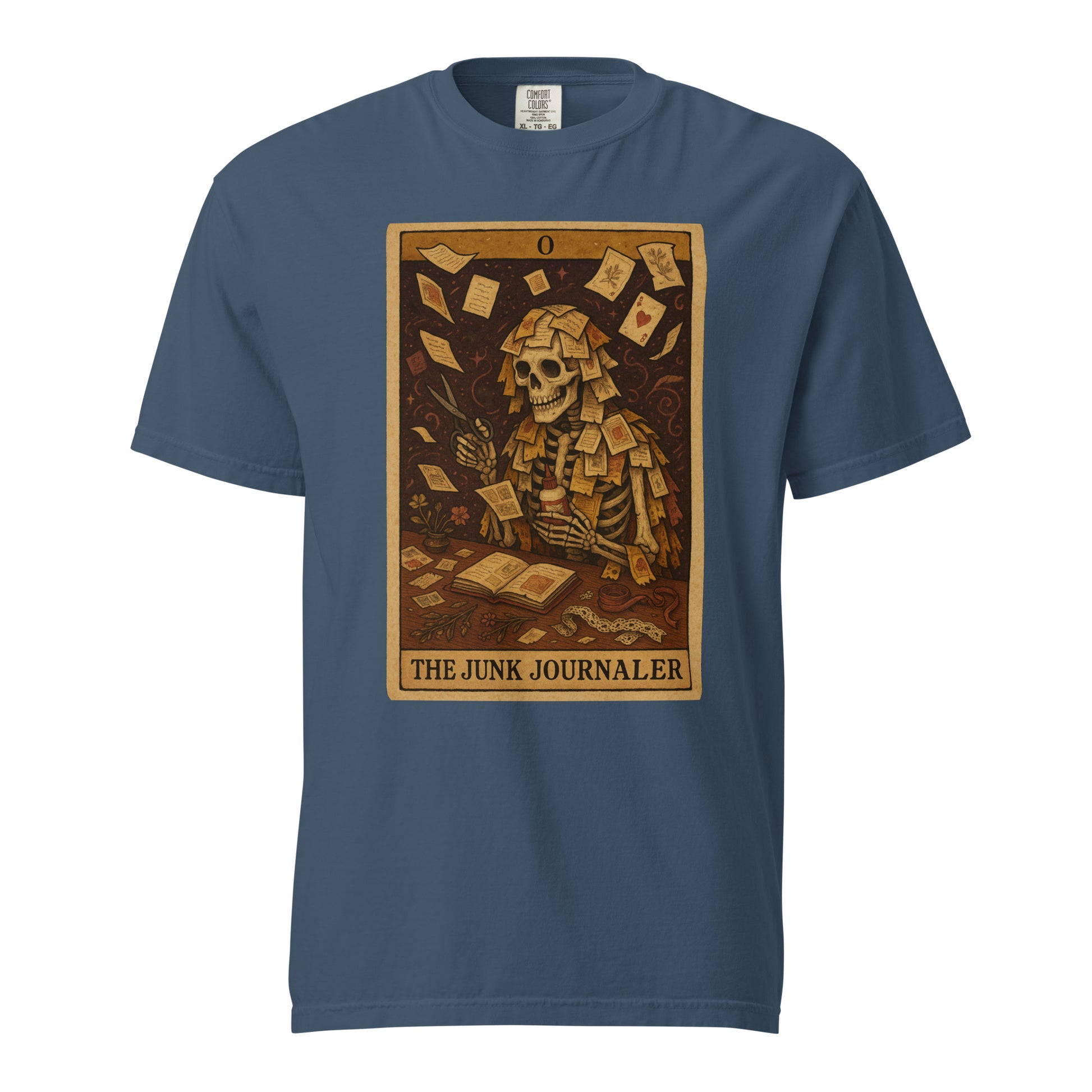 Junk Journaler Tarot Card T-shirt in Midnight.